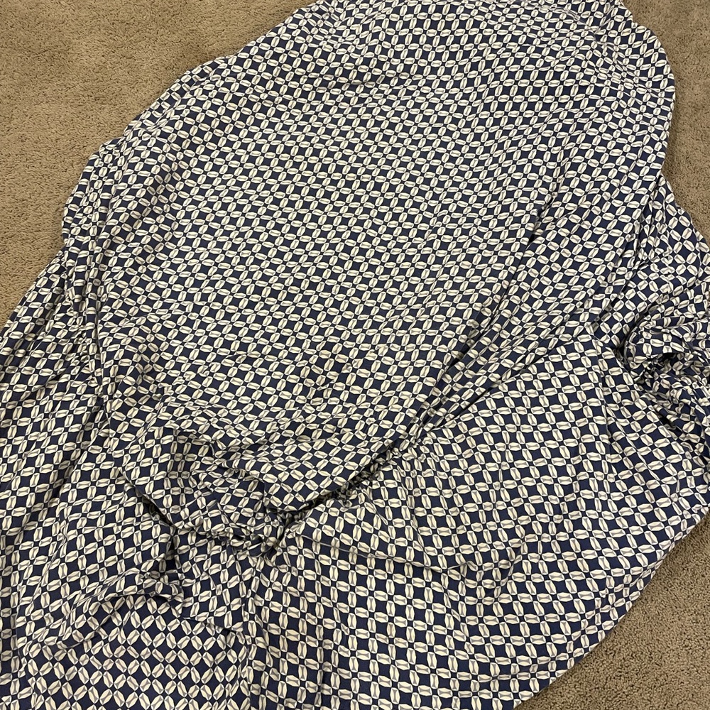 Love seat cover. Blue/white